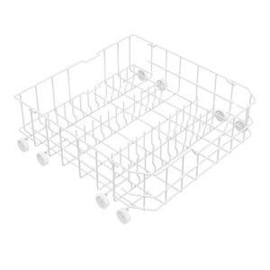 POOLKEY WD28X10384 Dishwasher Lower Rack Replacement GE Models White Dishrack